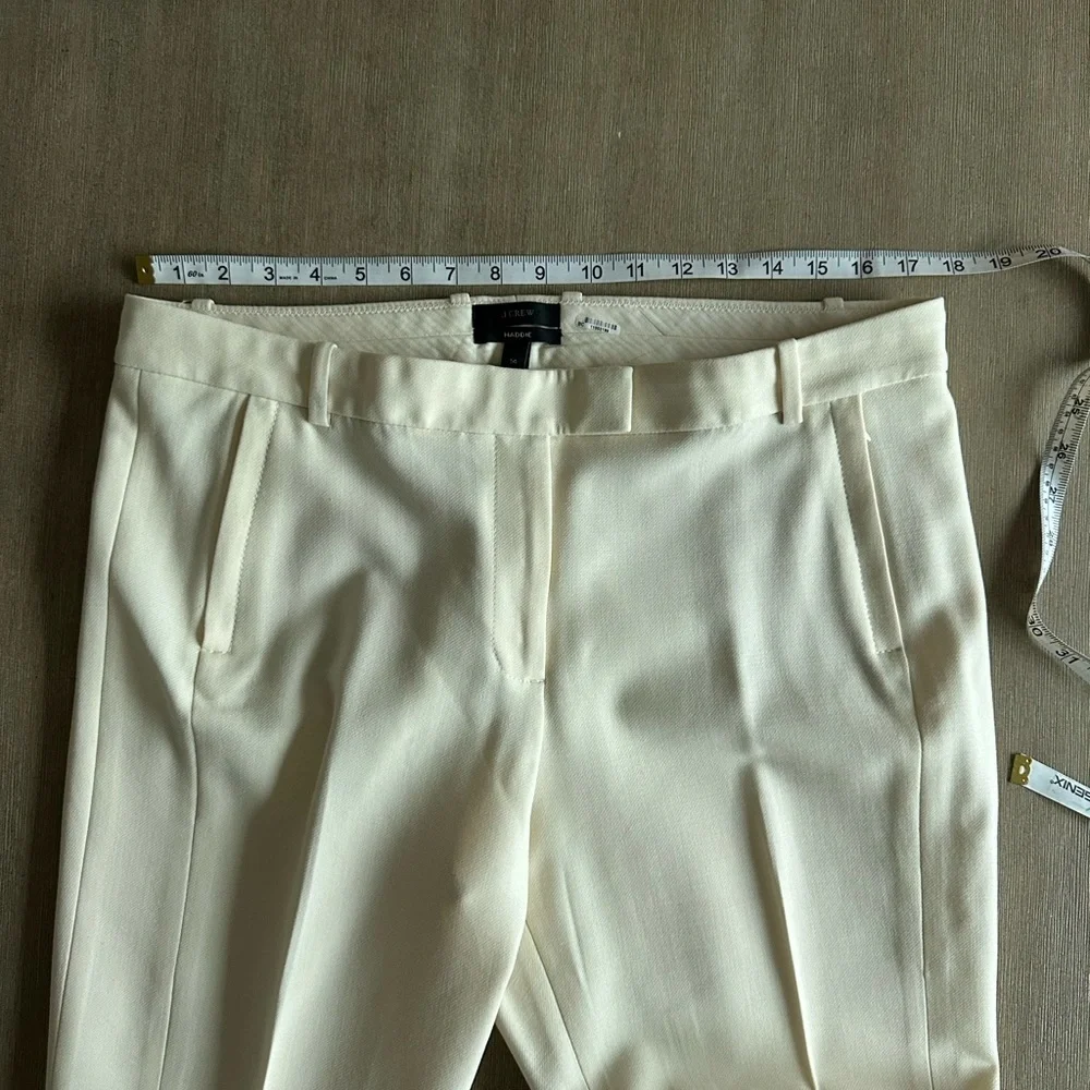 J. Crew women’s Maddie ivory wool Dress Pants 14